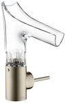 hansgrohe Waschtischarmatur Axor Starck V 140 Einhebel mit Glasauslauf - Brushed