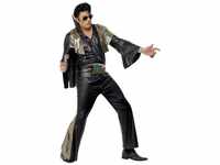 Smiffys Kostüm Elvis schwarz-gold, Mit diesem Stage Outfit bist Du der King!