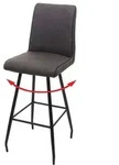 MCW Barhocker MCW-H72-D, Bequeme Sitzpolsterung, Drehbar, Stabile Fu&szlig;ablage,