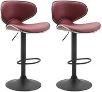 CLP Barhocker Las Vegas V2 Kunstleder (Set, 2er), mit Fu&szlig;st&uuml;tze rot