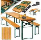 KESSER Bierzeltgarnitur 3 teiliges-Set, Festzeltgarnitur, 220cm, Klappbar, 2x
