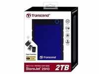 Transcend externe Festplatte StoreJet 25H3 2,5 Zoll 2TB USB 3.1 navy blue...
