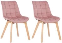 CLP Esszimmerstuhl Passaic Samt (2er Set, 2 St), ohne Armlehne, Buchenholz