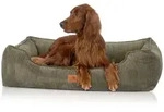 Knuffelwuff Tierbett Hundebett aus Cord Nunavut, Orthop&auml;disch gr&uuml;n 85 cm x...