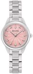 Bulova Quarzuhr 96P249, Armbanduhr, Damenuhr, Edelstahlarmband, mit Diamanten