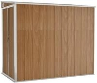vidaXL Ger&auml;tehaus, Anbauschuppen Braun 118x194x178 cm Verzinkter Stahl