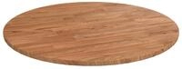 vidaXL Tischplatte Runde Tischplatte Hellbraun &Oslash;50x1,5 cm Behandeltes Eichenholz (1