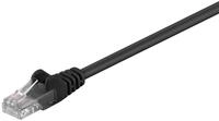 Goobay CAT 5e Patchkabel, U/UTP, Schwarz, 2 m - CCA Kupfergemisch Netzwerkkabel