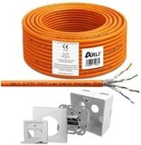 ARLI Netzwerk-Adapter, Cat7 Verlegekabel 100 m Halogenfrei Netzwerkkabel +