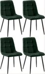 CLP Esszimmerstuhl Antibes (4er Set), mit Samtbez&uuml;gen, bis 150 kg