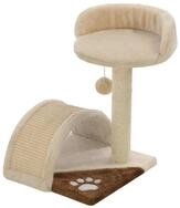 vidaXL Kratzbaum, Katzenbaum Sisal 40 cm Beige und Braun