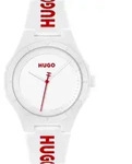 HUGO Quarzuhr #LIT 1530345, Armbanduhr, Herrenuhr, Mineralglas, Silikonarmband...