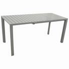 DEGAMO Gartentisch BAGO, ausziehbar 120/162x70cm, Aluminium silbergrau,...