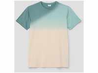 s.Oliver Kurzarmshirt T-Shirt im Colour Blocking Design Dip Dye