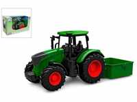 Kids Globe Spielzeug-Traktor Kids Globe Traktor Freilauf mit Kipper 27,5cm grun