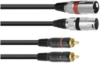 Omnitronic Omnitronic 3022522E XLR Adapterkabel [2x XLR-Stecker 3 polig - 2x Cinc