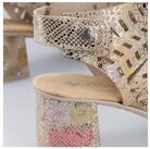 Rieker Sandalette Sommerschuh, Sandale, Blockabsatz, mit modischer Schaftgestaltung