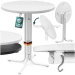 Casaria Stehtisch, &Oslash;80x110 cm klappbar rund Garten Holz Metall Hochtisch Partytisch