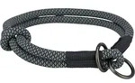 TRIXIE Hunde-Halsband Soft Rope Zug-Stopp-Halsband - schwarz/grau - 55 cm/&oslash; 13...