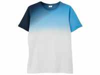 s.Oliver Junior Kurzarmshirt mit ineinander verlaufendem Farbmuster, blau