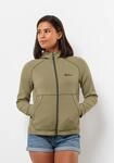 Kapuzenfleecejacke JACK WOLFSKIN "FERNWEH HOODED JKT W", Damen, Gr. S (36), gr&uuml;n