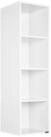 Casaria B&uuml;cherregal Skylar, 4 F&auml;cher 106 x 30 x 30 cm Kippschutz Bodenschoner...