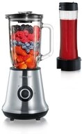 Severin Stabmixer SM 3737 Smoothie Mix & Go &ndash; 2-in-1 Standmixer, 500 W, 1,0L...