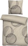 Biberna Bettw&auml;sche Circle, Flanell, 2 teilig, kuschelig warm, weich, Melange,...
