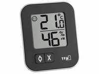 TFA Dostmann TFA Digitales Thermo-Hygrometer Moxx, schwarz Wetterstation