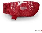 Wolters Hundepullover Strickpullover Elch mit Glitzer rot|silberfarben 25cm Regul&auml;r