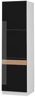 Vicco Herdumbauschrank Fame-Line, Schwarz Eiche hochglanz/Wei&szlig;, 60 cm (1-St)