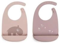 Done by Deer L&auml;tzchen Silikon Latz Set Ozzo Powder 2 St&uuml;ck mit Auffangtasche