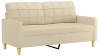 vidaXL Sofa vidaXL 2-Sitzer-Sofa Creme 140 cm Stoff