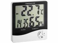 TFA Dostmann Hygrometer Digitales Thermo-Hygrometer mit Uhr