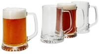 MamboCat Bierglas 4x Artisan Bierkrug 250ml mit Sternboden & Henkel Bierhumpen...