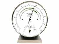 Fischer Barometer Wohnklima Thermo- Hygrometer, Edelstahlsockel...