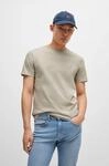 T-Shirt BOSS ORANGE "Tales Regular Fit", Herren, Gr. L, beige (light beige271), Web,