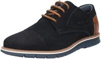 Schn&uuml;rschuh BUGATTI, Herren, Gr. 40, blau (blau used), Veloursleder, used, Schuhe