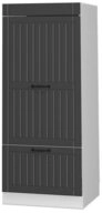 Vicco Mikrowellenumbauschrank Fame-Line, Anthrazit Landhaus/Wei&szlig;, 60 cm (1-St)