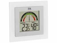 TFA Dostmann Digitales Thermo-Hygrometer silber/ weiß Wetterstation