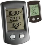 TFA Dostmann Raumthermometer Funkthermometer Ratio TFA 30.3034 Funkuhr digital