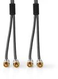 Nedis CATB24200GY20 Audio- & Video-Kabel, Stereo-Audiokabel, Stereo-Audiokabel,...