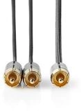 Nedis CATB24000GY30 Audio- & Video-Kabel, Subwoofer Kabel, Subwoofer Kabel