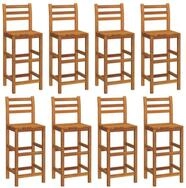 vidaXL Gartenstuhl Barhocker 8 Stk. Massivholz (8 St)