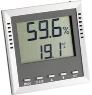TFA Dostmann Hygrometer TFA Dostmann Klima Guard Thermo-/Hygrometer Silber...