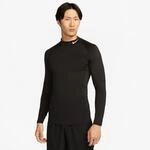 Trainingsshirt NIKE "M NP DF TIGHT LS MOCK", Herren, Gr. S, schwarz-wei&szlig; (schwarz,
