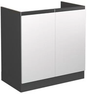 Vicco Unterschrank R-Line, Wei&szlig;/Anthrazit, 80 cm J-Shape, ohne Arbeitsplatte...