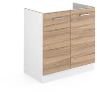 Vicco Unterschrank R-Line, Sonoma/Wei&szlig;, 80 cm ohne Arbeitsplatte (1-St)