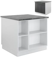Vicco Unterschrank Fame-Line, Anthrazit-Gold/Wei&szlig;/Wei&szlig;, 90 cm mit Schublade,...