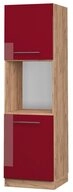 Vicco Herdumbauschrank Fame-Line, Bordeaux Hochglanz/Goldkraft Eiche, 60 cm...